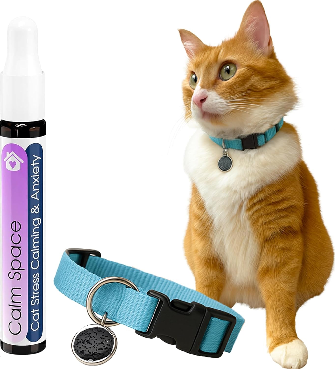 Calming Cat Collar - Vet Approved Pee Deterrent & Anti-Anxiety Relief with Essential Oils