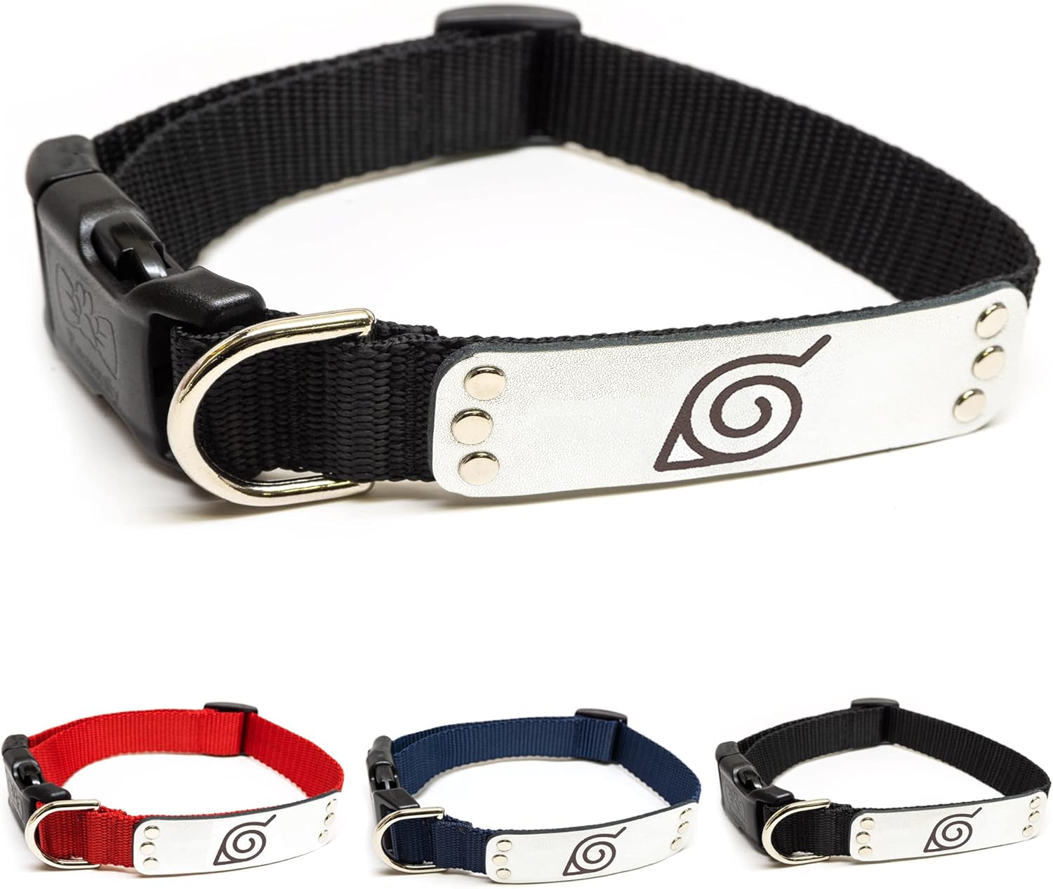 Naruto Dog Collar for Large Dogs, Medium, Xs/Small Puppy Collars – Officially Licensed Naruto Shippuden Hidden Leaf Village Anime Dog Collar, Naruto Gifts Pet Collar for Dogs Navy Rogue, MED