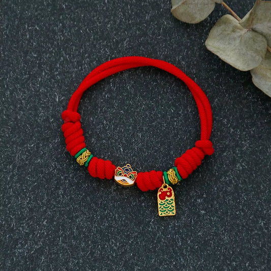 Chinese Style Woven Lion Wake up Collar, Cat Neck Band Decoration, Puppy Adjustable Cute Accessories, Pet Supplies Kitten Collar