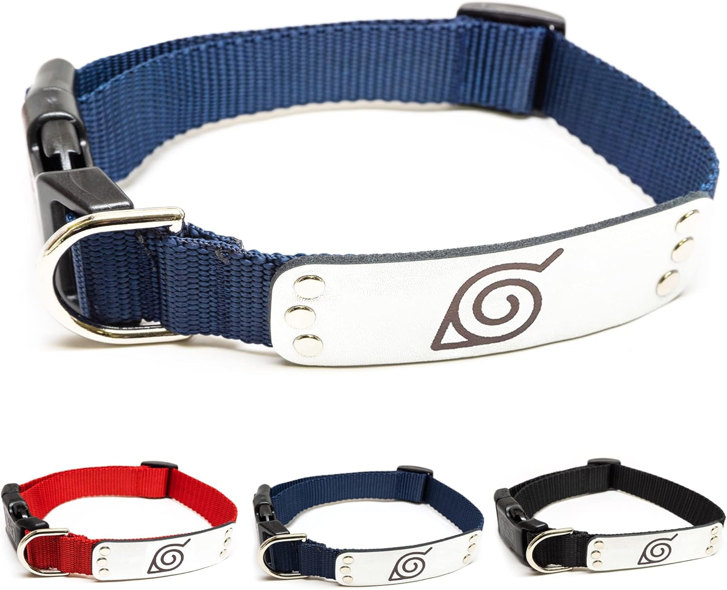 Naruto Dog Collar for Large Dogs, Medium, Xs/Small Puppy Collars – Officially Licensed Naruto Shippuden Hidden Leaf Village Anime Dog Collar, Naruto Gifts Pet Collar for Dogs Navy Rogue, MED