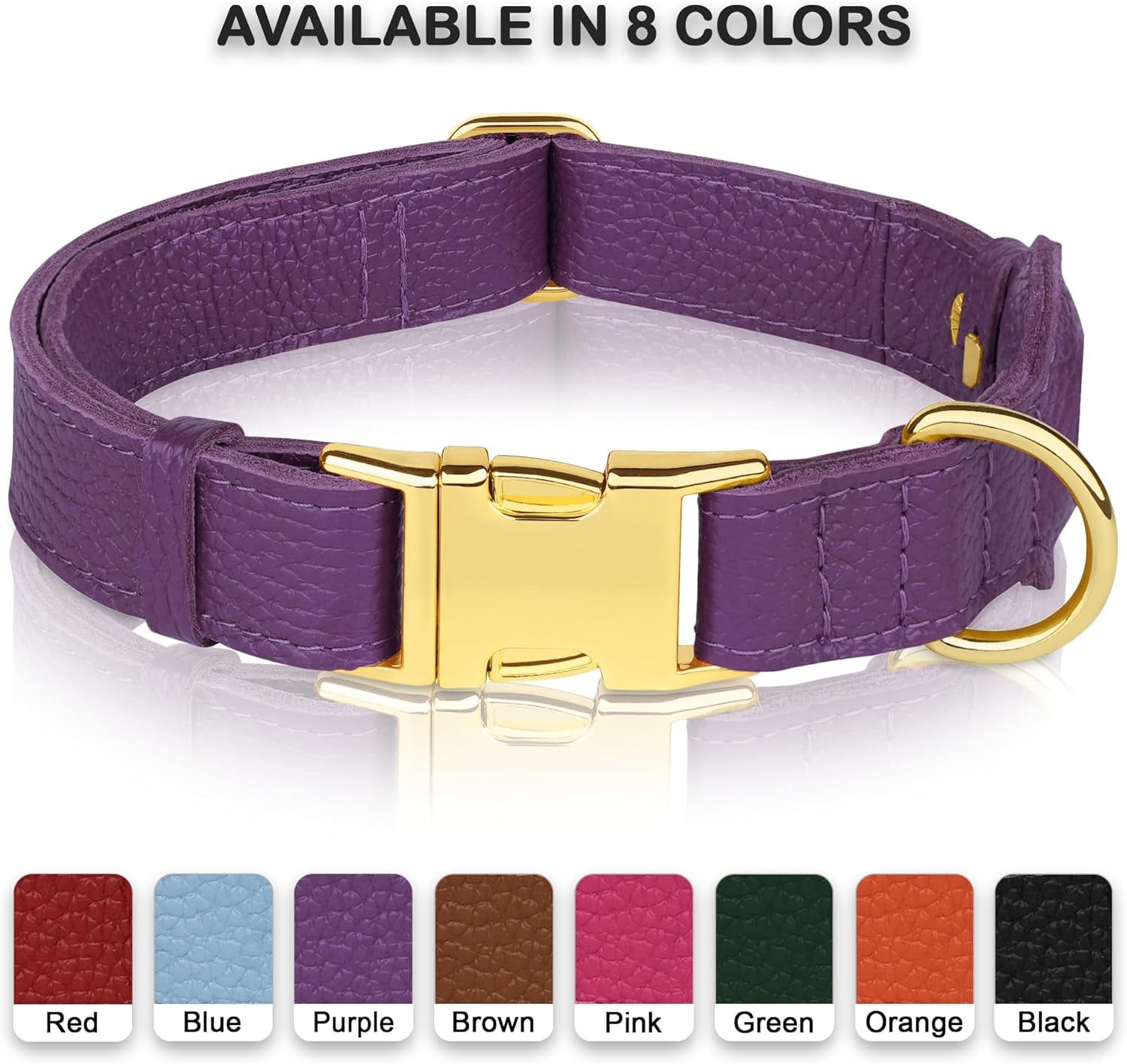 Leather Airtag Dog Collar - Soft Tracking Dog Collar with Apple Airtag Holder and Metal Buckle - Safety GPS Pet Collars for Small Medium Large Dogs Puppy Pink Red (Purple, XS, 9"-12" Neck Fit)