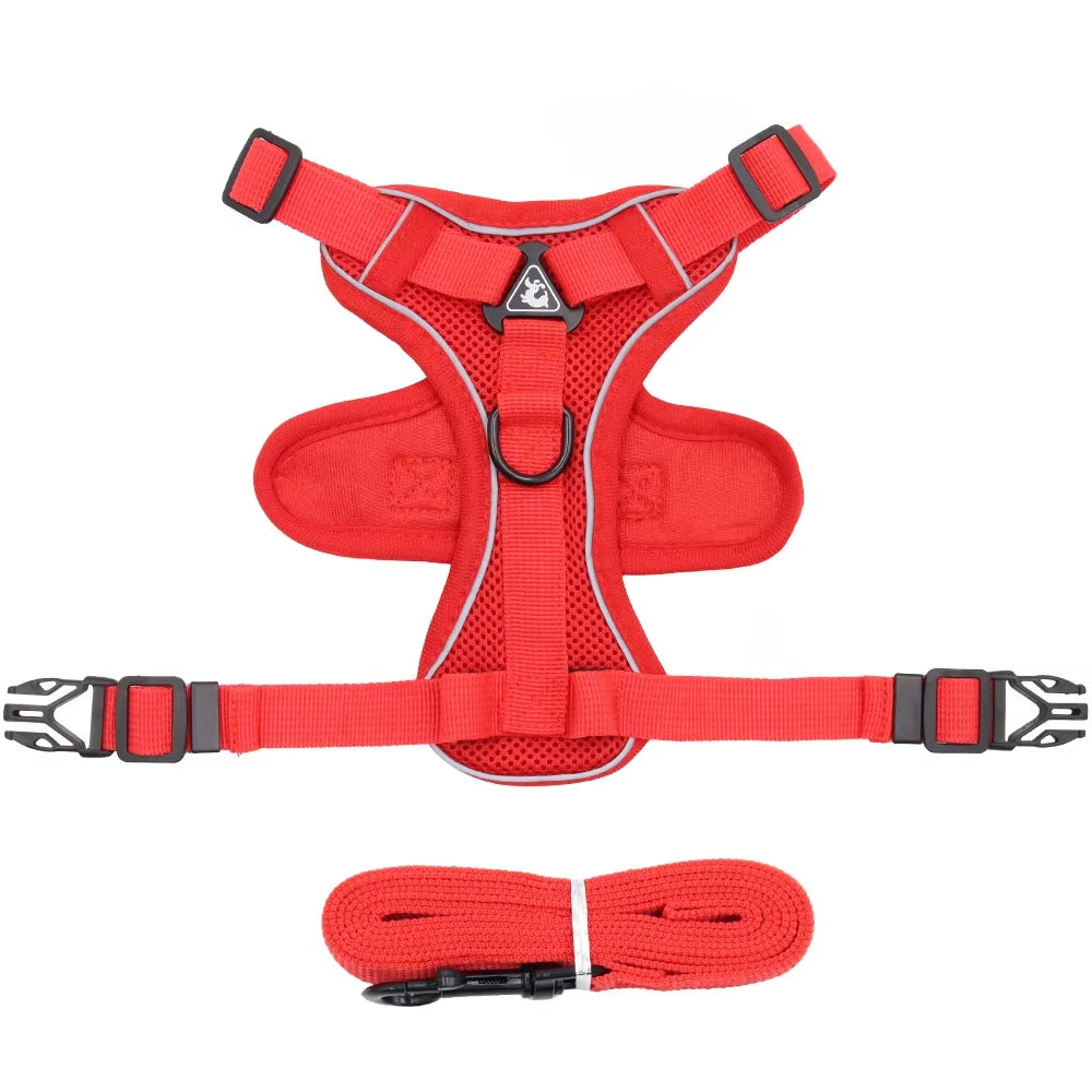 Cat Harness and Leash Set Escape Proof, Breathable Reflective Adjustable Kitten Chest Strap Pet Supplies for Outdoor Walking