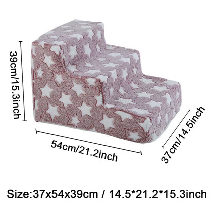 Stairs for Dog Pet Ramp Stairs Cat Dog Ladder 3 4 Step Stairs for Dogs Puppy Ramp Detachable Sponge Pet Ladder Accessories