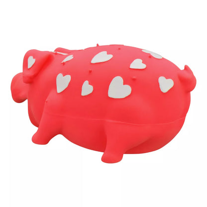 Multipet Pig Interactive Dog Toy - Red