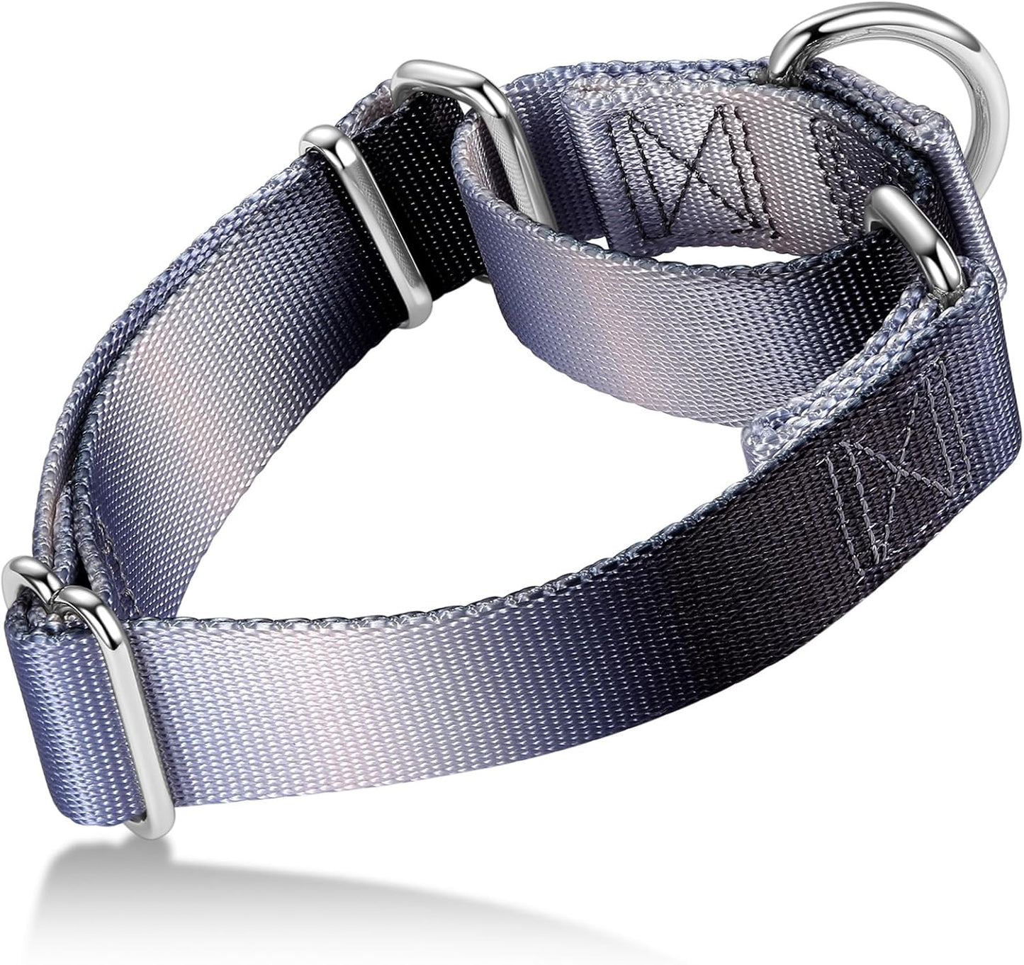 Martingale Dog Collar Colorful Gradient Fashionable - Anti-Escape Soft Durable Pets Collar for Walking Training Outdoor Daily Use -Medium,Turquoise Gradient