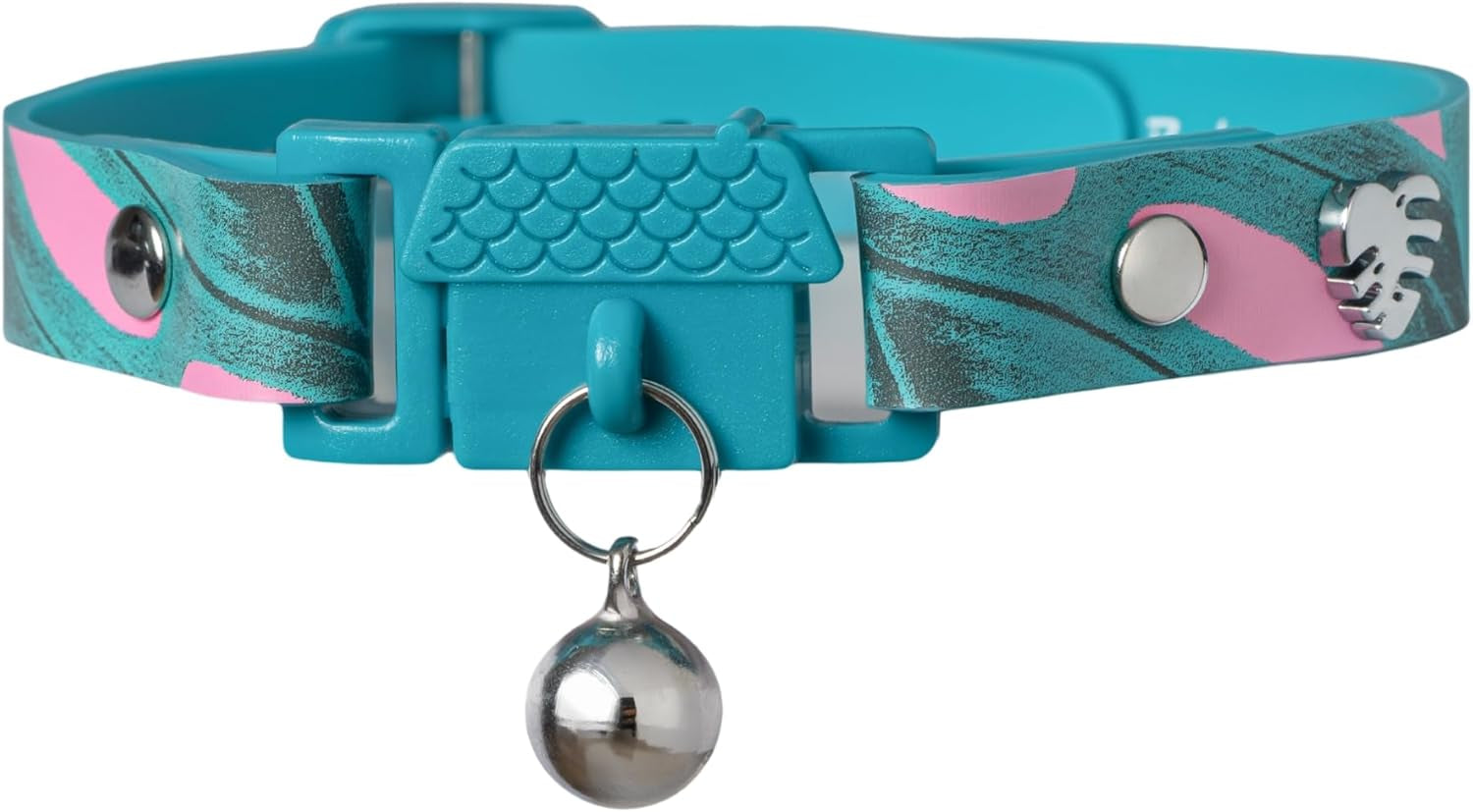 Tangerine Cat Collar with Bell. Breakaway Collar. Won'T Rub Fur. Lightweight, Soft & Comfy