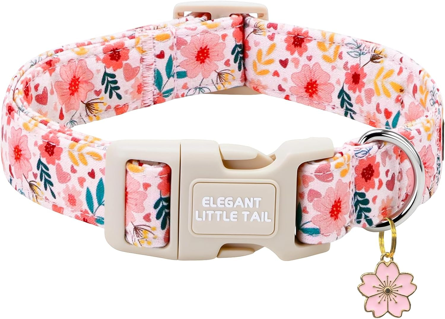 Dog Collar, Sunflower Pattern Pet Collar Durable Cute Dog Collars Summer Fall Female Pet Gift Adjustable Dog Collar for Medium Dogs