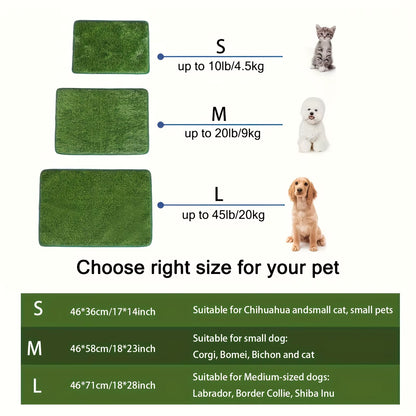 Simulation Lawn Dog Toilet Training Mat Washable Pet Urine Mat Dog Toilet Replacement Pad Eco-Friendly Non-Slip Pet Accessory