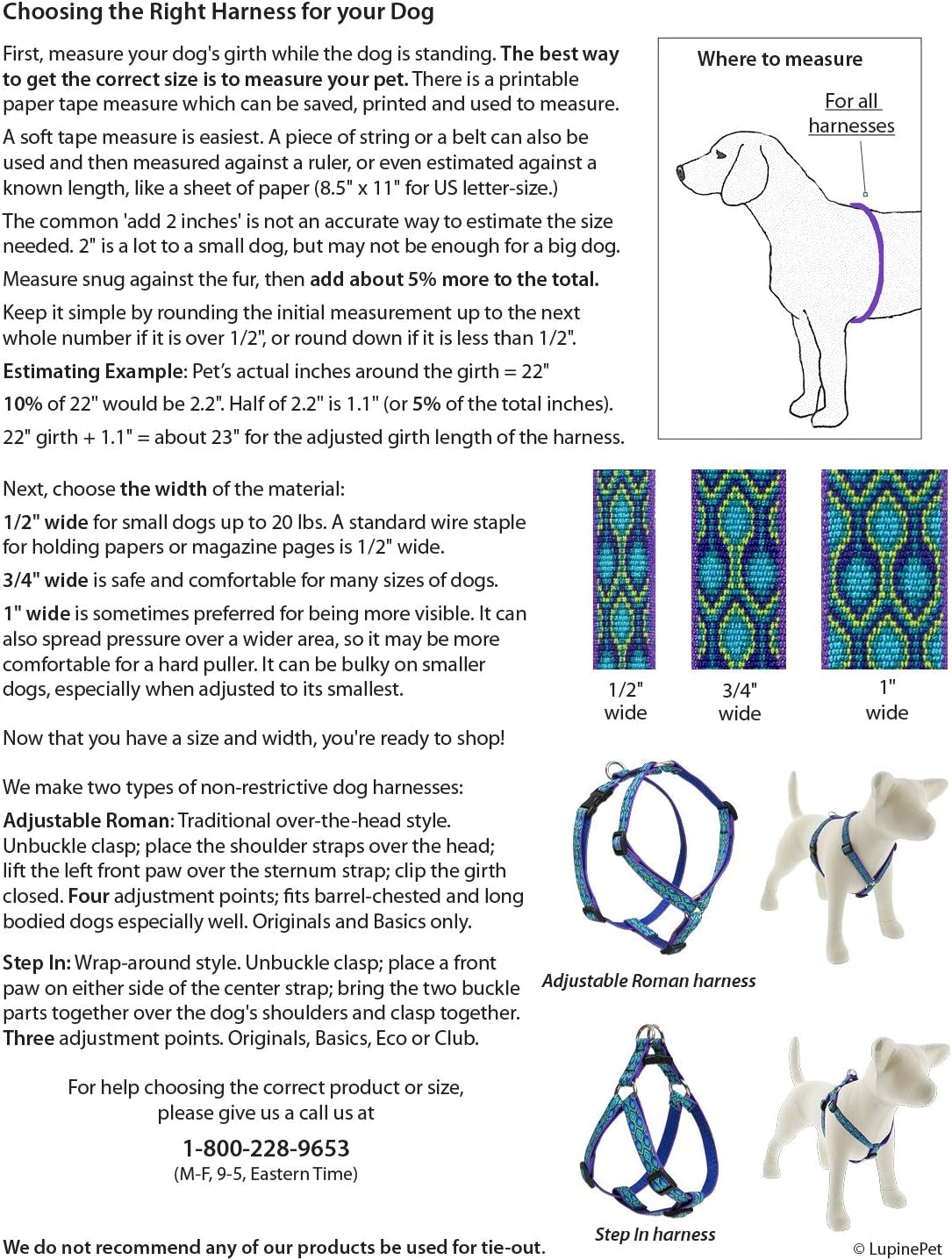 Originals 1/2" Turtle Reef 12-20" Adjustable Roman Dog Harness for Small Dogs
