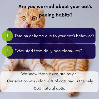 Calming Cat Collar - Vet Approved Pee Deterrent & Anti-Anxiety Relief with Essential Oils