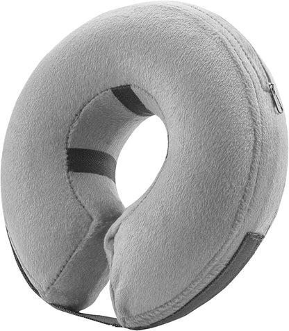 Inflatable Dog Cone Collar Alternative, Soft Dog Cone for Small Medium Large Dogs and Cats, Neck Recovery Ecollar Donut Collar after Surgery (Large, Blue)