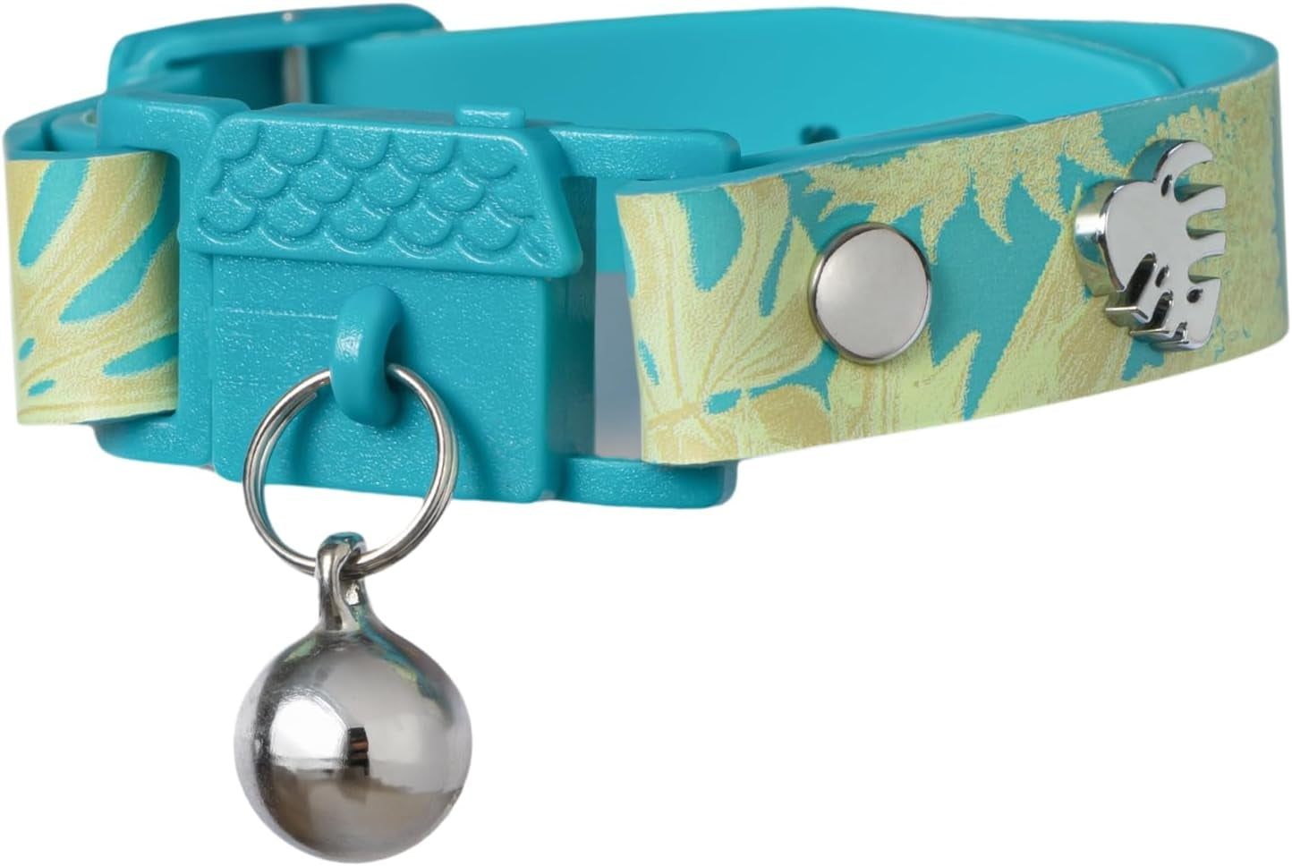 Tangerine Cat Collar with Bell. Breakaway Collar. Won'T Rub Fur. Lightweight, Soft & Comfy