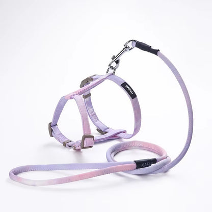 Cat Harness and Leash Set Adjustable Escape Proof Soft Vest Kitten Harness for Outdoor Walking Pet Supplies with Collar