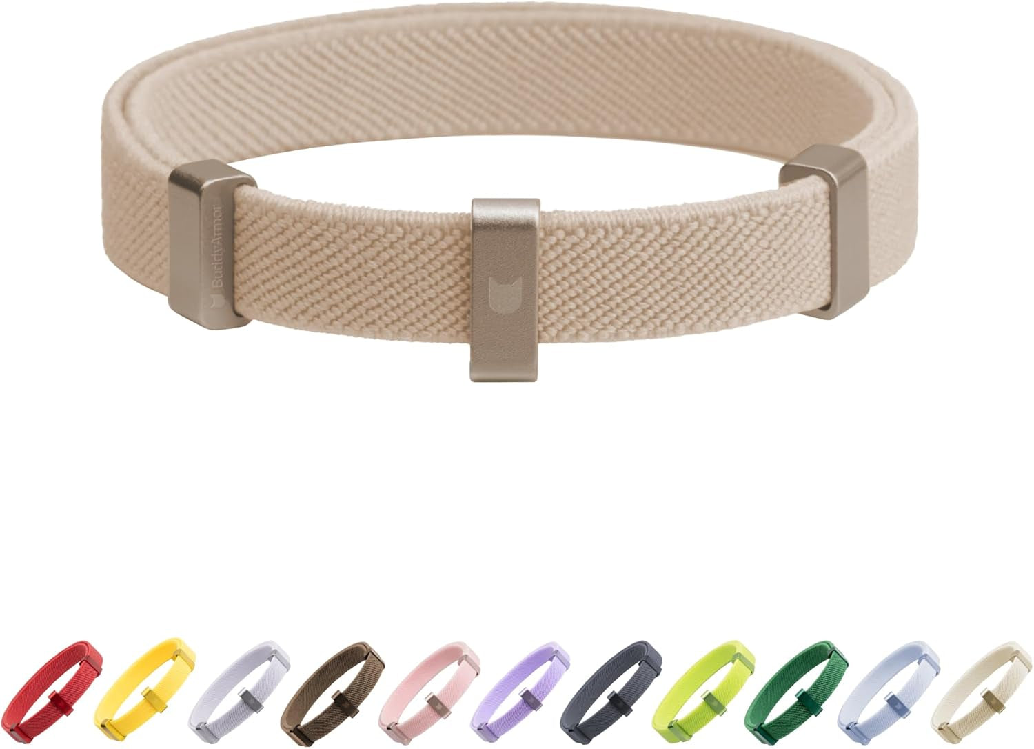 Safety Cat Collar - U.S. IDA Gold Awarding Design, Stretch Elastic Quick Release, Non Breakaway - Light Weight for Kitten, Neck Fit 5.9'-11.8' for All Small Large Cat,S(Cocoa)